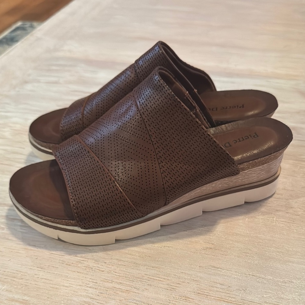 Brown Leather Wedges!